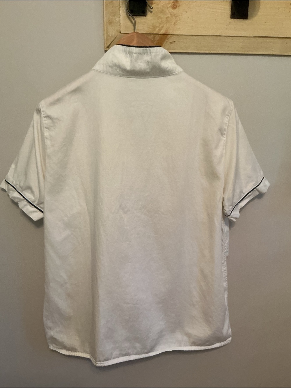 Royal Highnies Women's M 100% Pima Cotton 400 Thread Count White Pajama Top - Picture 7 of 10